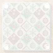 Vintage-Patchwork-Quilted-Christmas-Muster Glasuntersetzer (Rückseite)