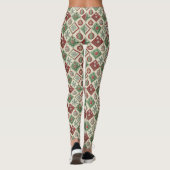 Vintage Patchwork Quilted Christmas Pattern Leggings (Rückseite)