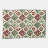 Vintage Patchwork-Quilted Weihnachtsmuster Geschirrtuch (Horizontal)