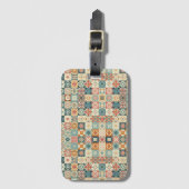 Vintage, patchwork-quilten-Look Gepäckanhänger (Vorderseite Vertikal)