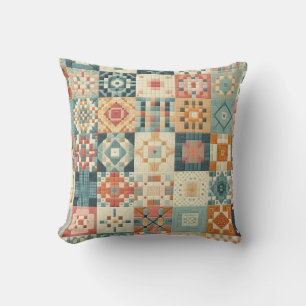 Vintage, patchwork-quilten-Look Kissen
