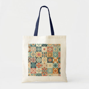 Vintage, patchwork-quilten-Look Tragetasche