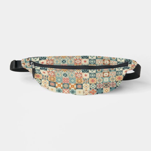 Vintage, patchwork-quiltenes Aussehen Bauchtasche (Vorderseite)