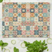 Vintage, patchwork-quilting-Optik Geschirrtuch (Gefaltet)