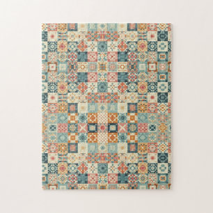 Vintage, patchwork-quilting-Optik Puzzle