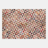 Vintage Patchwork-Quilts Stilvoll Geschenkpapier Set (Vorderseite 3)