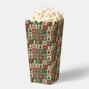 Vintage, Patchwork-Steppoptik rustikaler Weihnacht Geschenkschachtel