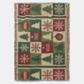 Vintage, Patchwork-Steppoptik rustikales Weihnacht Decke (Vorderseite Vertikal)