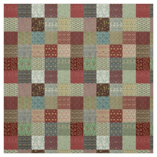 Vintage-Patchwork-Textilien im Heritage-Stil Stoff (Muster)