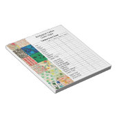 Vintage Patchwork Yahtzee Abend Notizblock (angewinkelt)