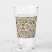 Vintage, patchworkartiger Quilt-Look Glas (Rückseite)