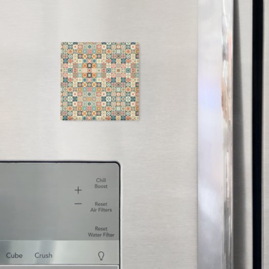 Vintage, patchworkartiger Quilt-Look Magnet (In Situ (Kühlschrank))