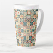 Vintage, patchworkartiger Quilt-Look Milchtasse (Rechte Ecke)