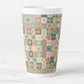 Vintage, patchworkartiger Quilt-Look Milchtasse (Vorderseite)