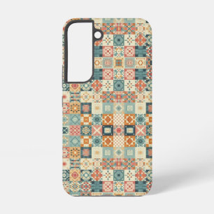 Vintage, patchworkartiger Quilt-Look Samsung Galaxy Hülle