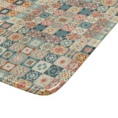 Vintage, patchworkartiger Quilt-Look Schneidebrett (Ecke)