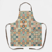 Vintage, patchworkartiger Quilt-Look Schürze (Vorderseite)