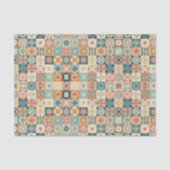 Vintage, patchworkartiger Quilt-Look Seidenpapier (Vorderseite)