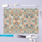 Vintage, patchworkartiger Quilt-Look Seidenpapier (Handwerk)