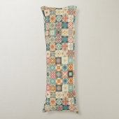 Vintage, patchworkartiger Quilt-Look Seitenschläferkissen (Vorderseite Vertikal)