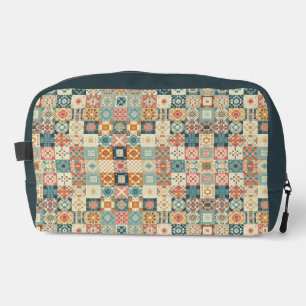 Vintage, patchworkartiger Quilt-Look Waschbeutel