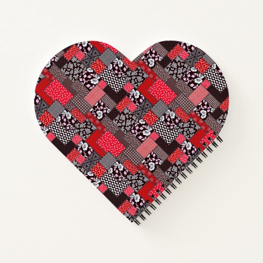 Vintage-Patchworkmuster Notizblock (Rückseite)