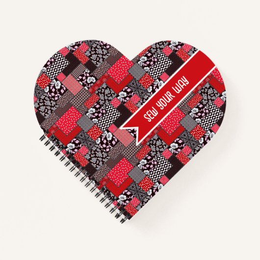 Vintage-Patchworkmuster Notizblock (Vorderseite)