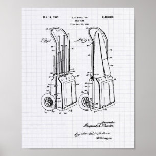 Vintage Patent-Kunst des Golf-Wagen-1943 - Poster