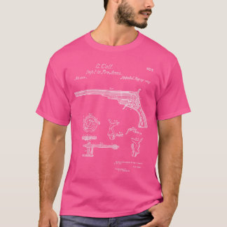 Vintage Patentschrift 1839 Revolver Western Gun T-Shirt