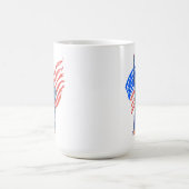  Vintage Patriotic 4th of July Design Kaffeetasse (Mittel)
