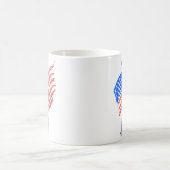 Vintage Patriotic 4th of July Design Kaffeetasse (Mittel)