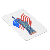  Vintage Patriotic 4th of July Design Magnet (Rechte Seite)