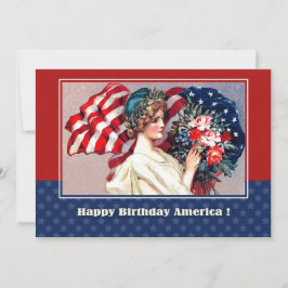 Vintage Patriotic Design Card zum 4. Juli Karte