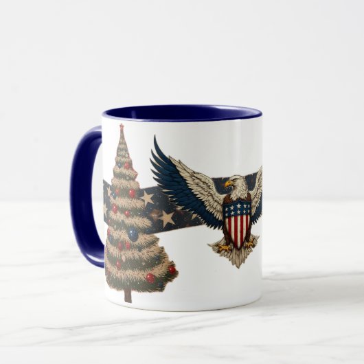 Vintage Patriotic Mug Tasse (Vorderseite Links)