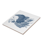 Vintage Patriotic Screening Eagle USA Flag Pfeile Fliese (Seite)