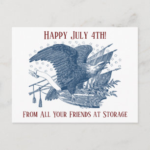 Vintage Patriotic Screening Eagle USA Flag Pfeile Postkarte