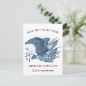 Vintage Patriotic Screening Eagle USA Flag Pfeile Postkarte (Stehend Vorderseite)