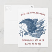 Vintage Patriotic Screening Eagle USA Flag Pfeile Postkarte (Vorne/Hinten)