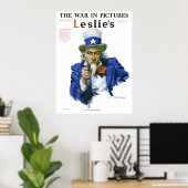 Vintage Patriotic Uncle Sam Magazine Cover Art Poster (Heimbüro)