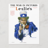 Vintage Patriotic Uncle Sam Magazine Cover Art Postkarte (Vorderseite)