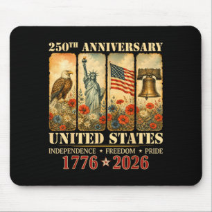 Vintage Patriotisch 1776 2026 USA Dom Grafik Mousepad