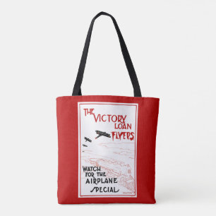 Vintage patriotisch, Victory Loan Flugblätter Flug Tasche