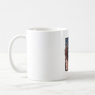 Vintage patriotische Adler-Sonnenbrille-Shirt-Desi Kaffeetasse