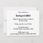 Vintage Patriotische Amerikanische Flagge, 4. Juli Einladung (Rückseite)