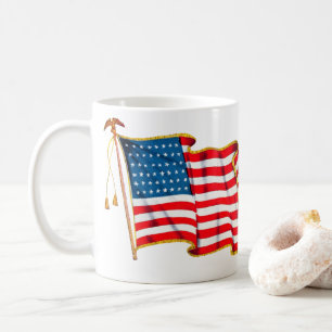 Vintage patriotische amerikanische Flagge, 4. Juli Kaffeetasse