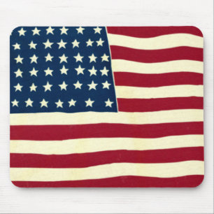 Vintage patriotische amerikanische Flagge, 4. Juli Mousepad