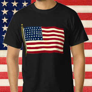 Vintage patriotische amerikanische Flagge, 4. Juli T-Shirt