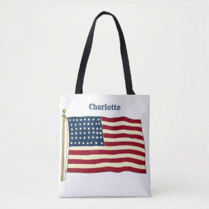 Vintage patriotische amerikanische Flagge, 4. Juli Tasche
