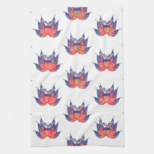 Vintage Patriotische Amerikanische Flagge, Amerika Geschirrtuch