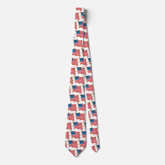 Vintage Patriotische Amerikanische Flagge, Amerika Krawatte (Vorderseite)